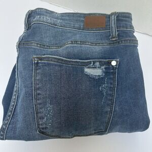 Judy Blue Skinny‎ Fit Mid-Rise Leopard Patch Denim Jeans Size 2XL Style #8265